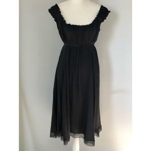 Elie Tahari Silk Off the Shoulder Babydoll…